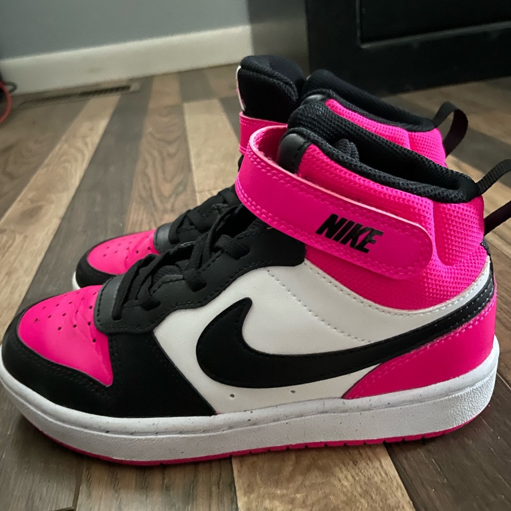 Nike Kids Sneakers - Pink, Black, and White